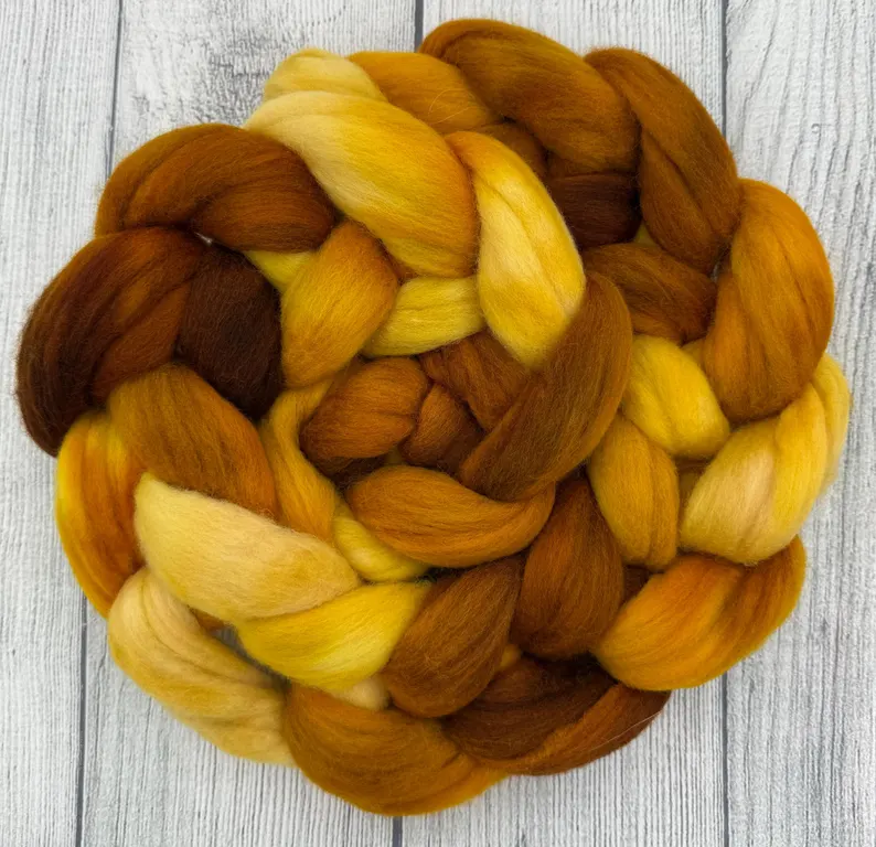 Aight hand dyed spinning fiber by AJem Fiber Arts
