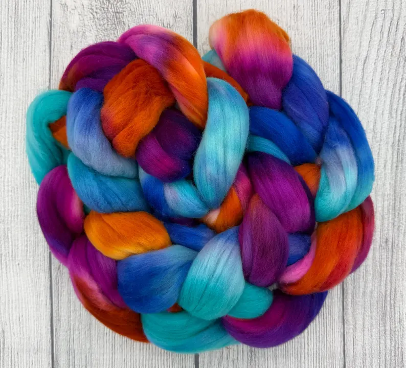 Aura hand dyed fiber