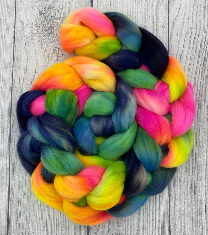 BFFR hand dyed fiber