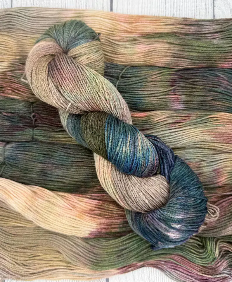 Brain Rot hand dyed yarn by AJem Fiber Arts