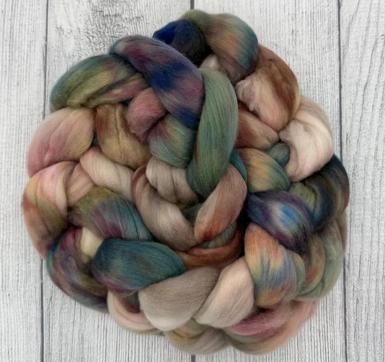 Brain Rot hand dyed fiber