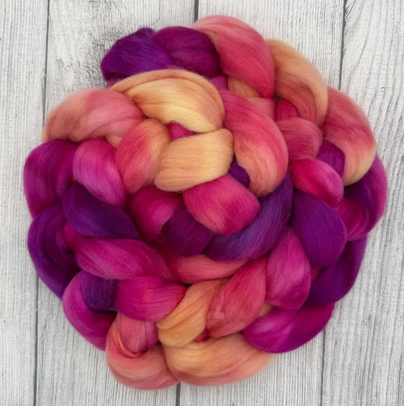 Glow Up hand dyed fiber