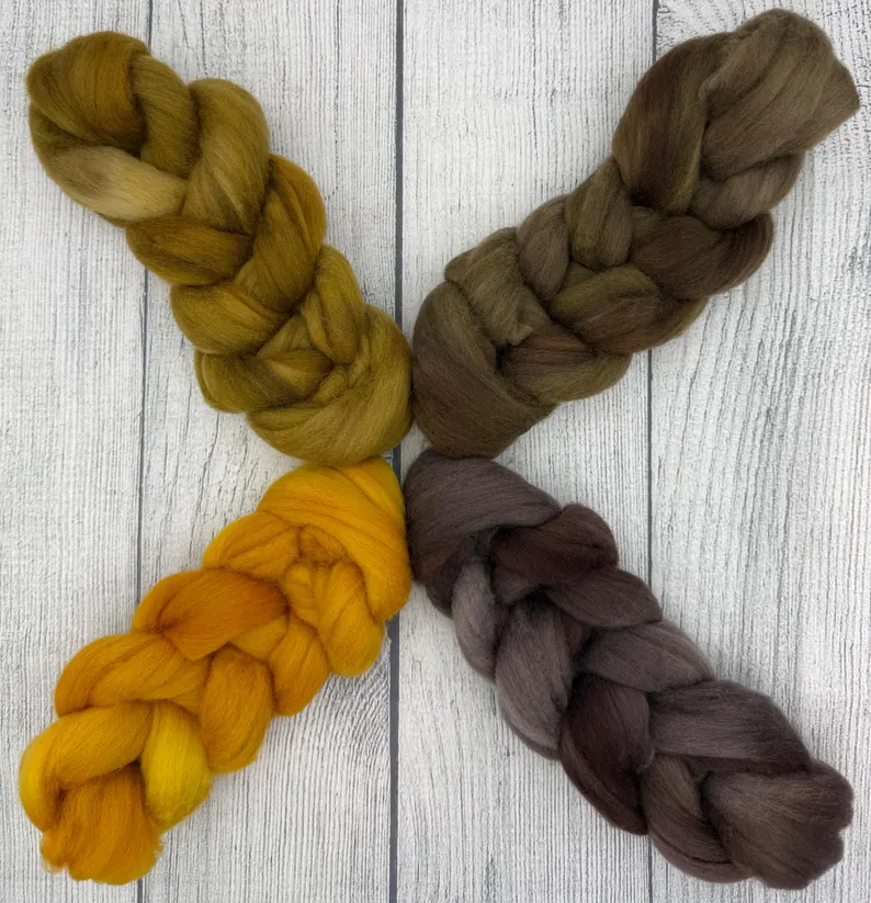 Golden Tempo hand dyed fiber