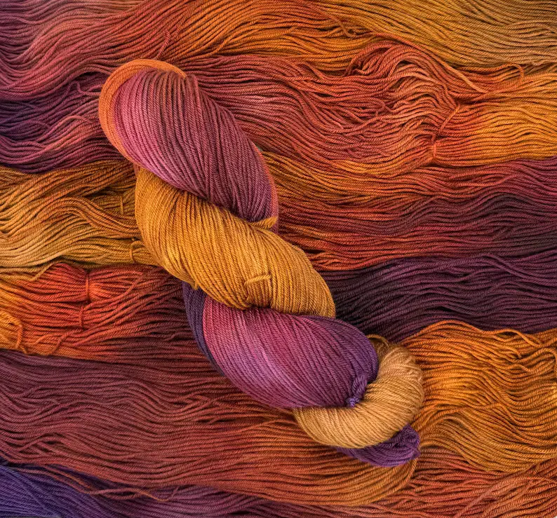 GYATT hand dyed yarn by AJem Fiber Arts