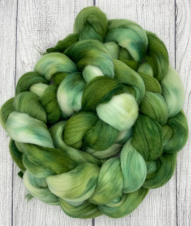 Opp hand dyed spinning fiber by AJem Fiber Arts
