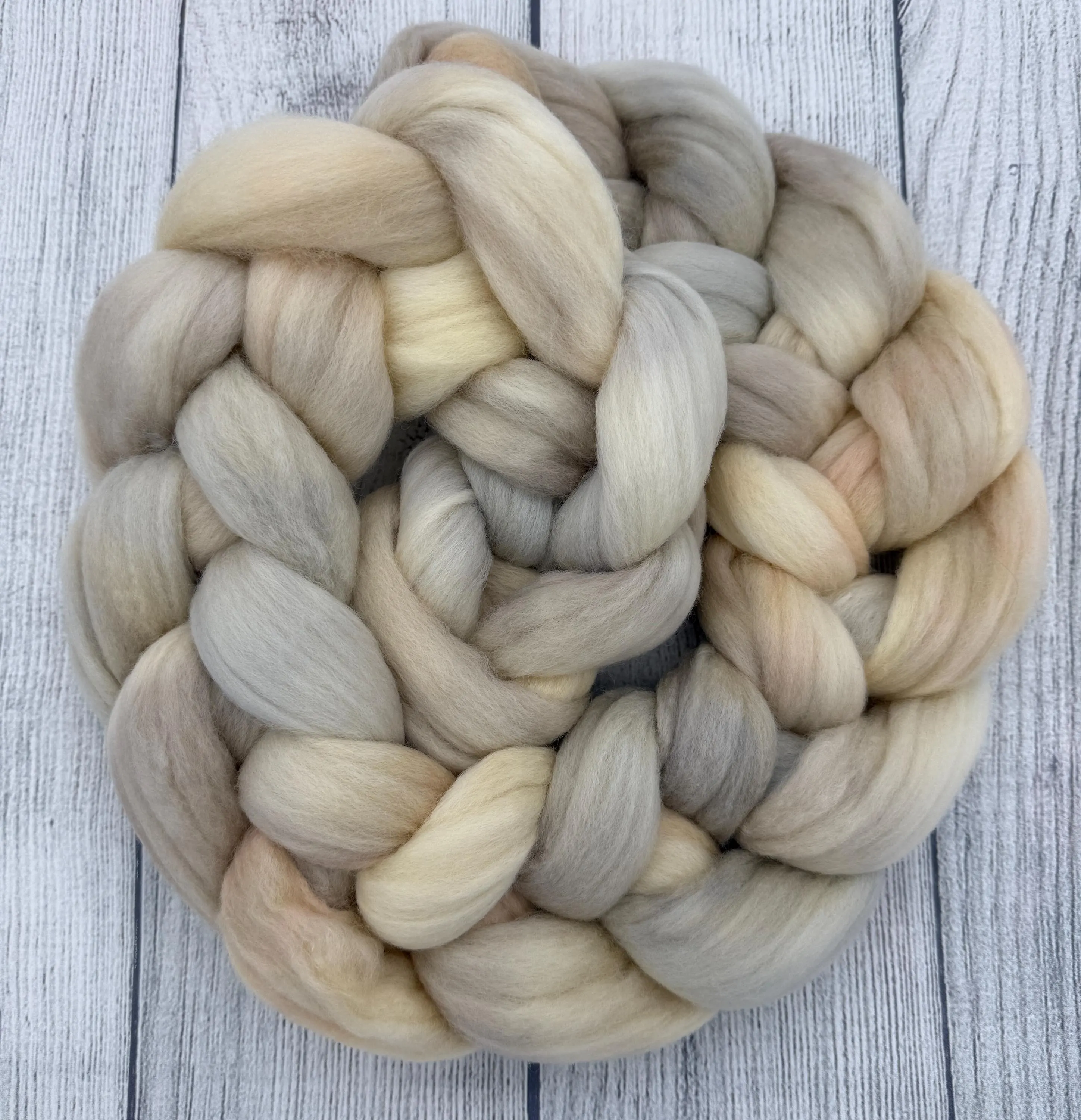 Salty hand dyed spinning fiber by AJem Fiber Arts