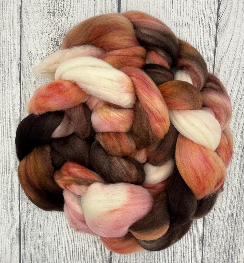 Zesty hand dyed fiber
